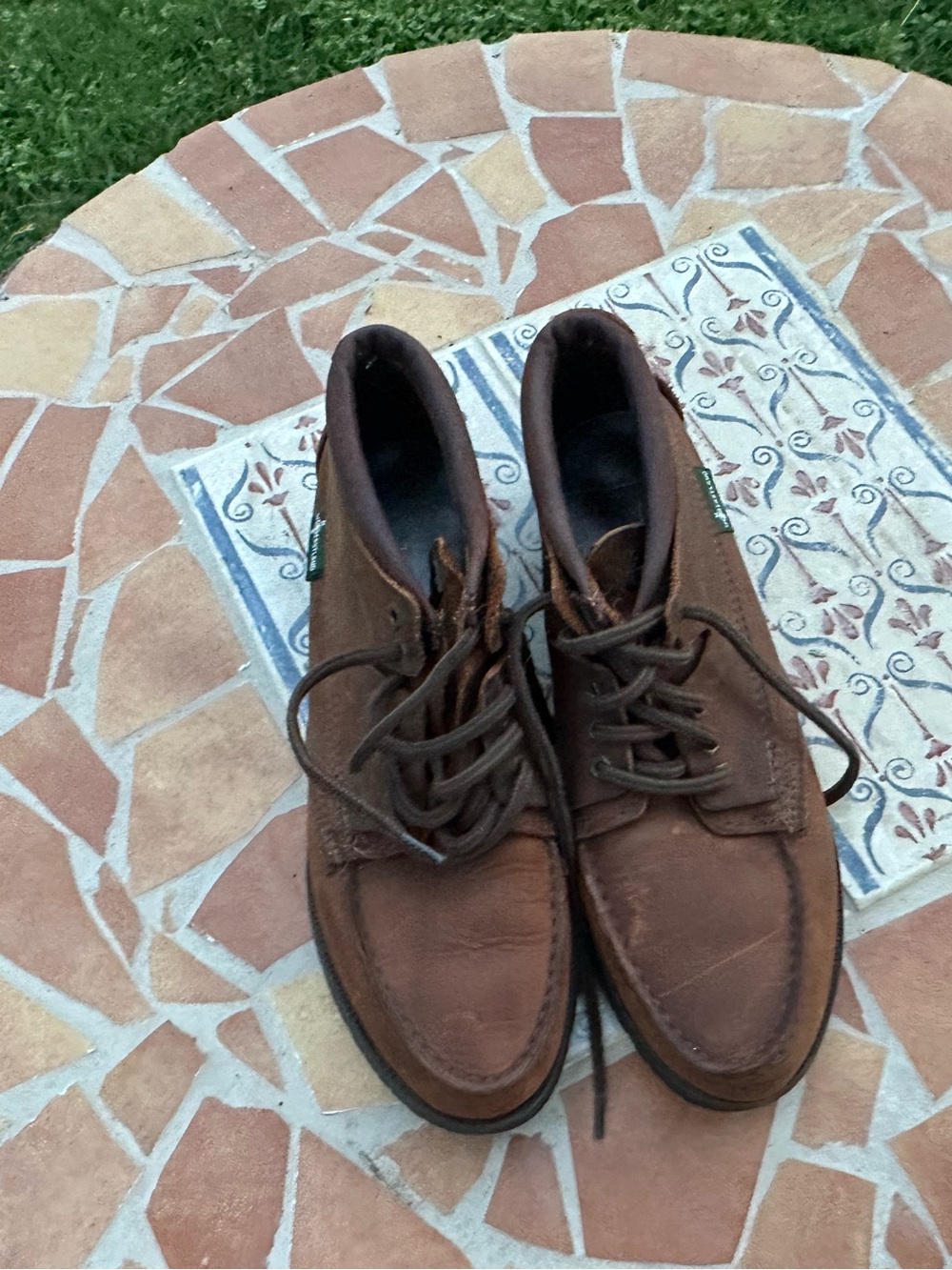 Vintage 90s Eastland Seneca Brown Leather Chukka Boots Moc Toe